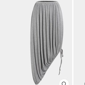 Chic Gray Draped Set